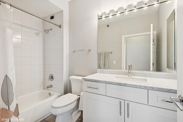 421 W Huron St Unit 1503, Chicago, IL 60654 - bathroom featuring toilet, shower / bath combo, and vanity