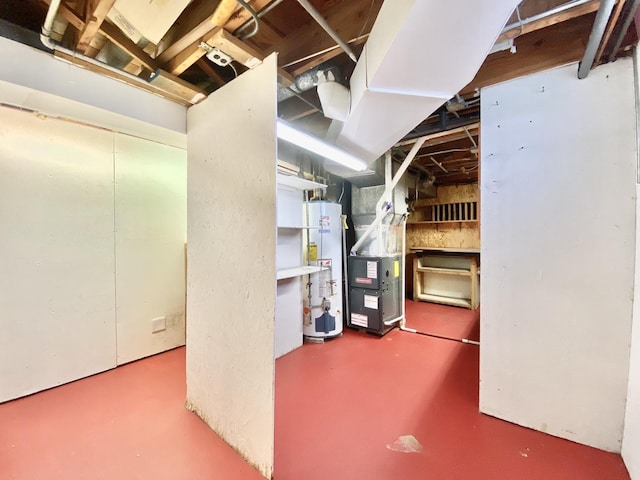 664 E 163rd St, South Holland, IL 60473 - unfinished below grade area featuring gas water heater and heating unit