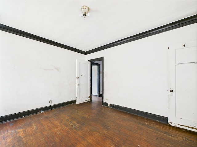 8237 S Ada St, Chicago, IL 60620 - unfurnished room featuring dark wood finished floors, crown molding, and baseboards