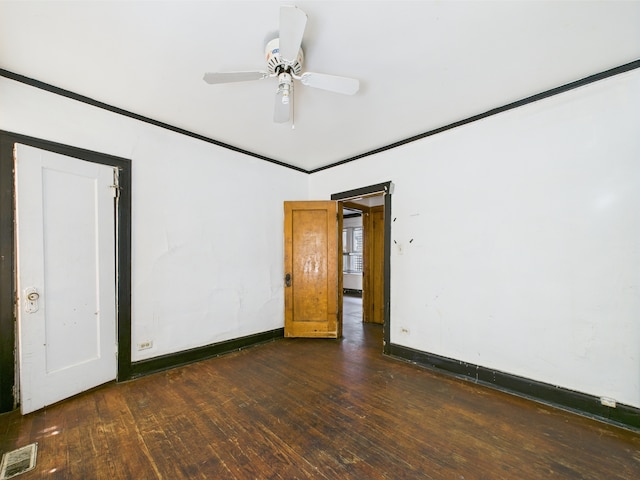 8237 S Ada St, Chicago, IL 60620 - spare room with hardwood / wood-style floors, baseboards, and ceiling fan