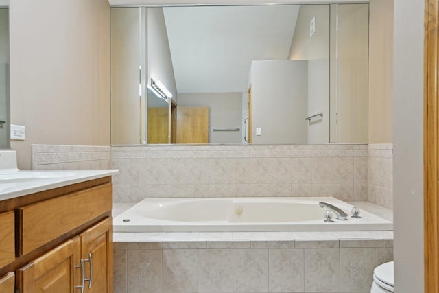 22178 Chamomile Dr, Frankfort, IL 60423 - full bathroom featuring vanity, a bath, and toilet