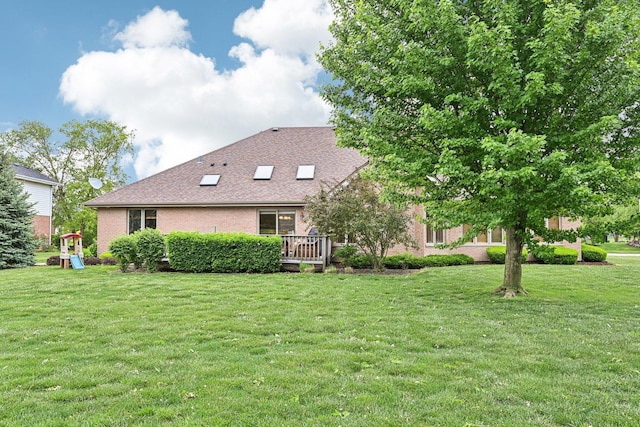22178 Chamomile Dr, Frankfort, IL 60423 - view of front of property with a front lawn, brick siding, and roof with shingles