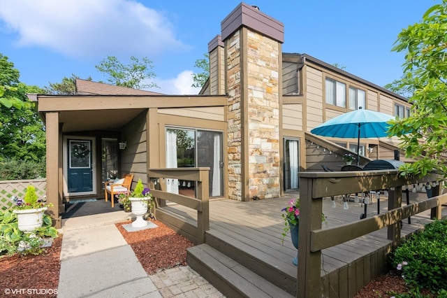 130 Aberdeen Ct, Geneva, IL 60134 - view of wooden terrace