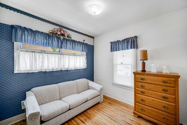 629 S Union St, Aurora, IL 60505 - sitting room with baseboards and wood finished floors