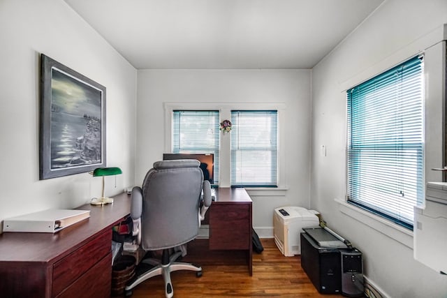 629 S Union St, Aurora, IL 60505 - office area featuring plenty of natural light and wood finished floors