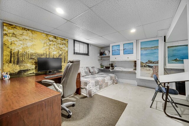 629 S Union St, Aurora, IL 60505 - home office featuring a drop ceiling