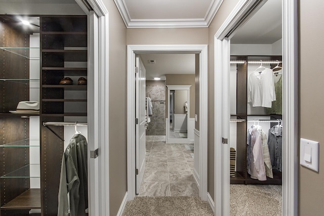 2164 Waterbury Ln W Unit 2164, Sycamore, IL 60178 - hall featuring crown molding