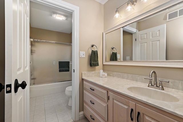 12000 W Donegal Ln, New Lenox, IL 60451 - bathroom with vanity, tile patterned floors, and shower / bath combination with glass door