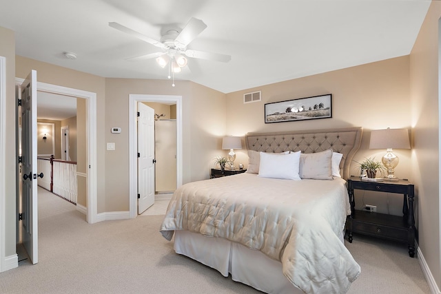 12000 W Donegal Ln, New Lenox, IL 60451 - bedroom featuring light colored carpet and a ceiling fan