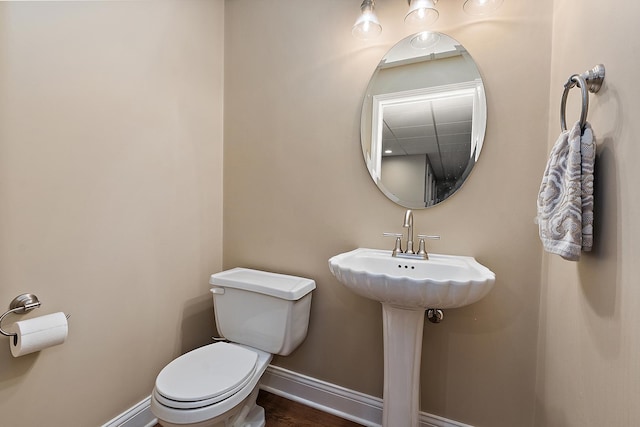 12000 W Donegal Ln, New Lenox, IL 60451 - half bathroom featuring toilet and wood finished floors
