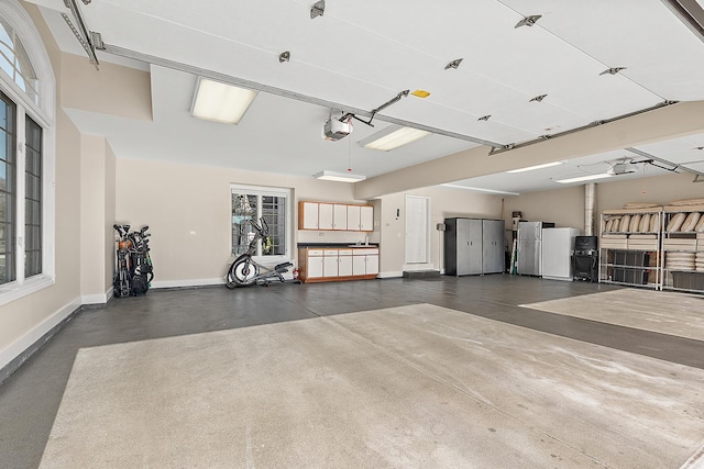 12000 W Donegal Ln, New Lenox, IL 60451 - garage with a garage door opener and freestanding refrigerator