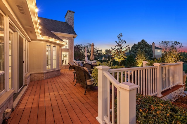 12000 W Donegal Ln, New Lenox, IL 60451 - view of deck at dusk