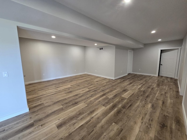 17-95 Lake Carroll Blvd, Lake Carroll, IL 61046 - finished below grade area featuring wood finished floors, recessed lighting, and baseboards