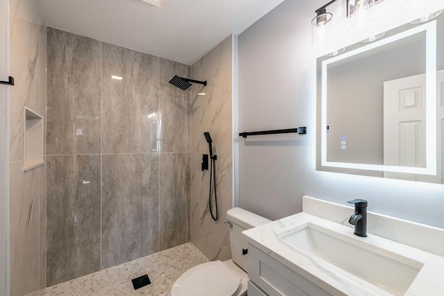 22W046 Mccormick Ave, Glen Ellyn, IL 60137 - full bath featuring toilet, a tile shower, and vanity