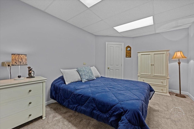36W703 Whispering Trl, Saint Charles, IL 60175 - bedroom with light carpet, a paneled ceiling, and baseboards