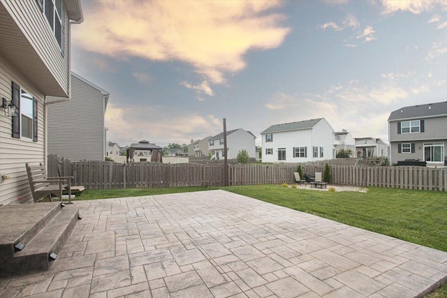 1901 Taos Ln, Volo, IL 60020 - view of patio with a residential view and a fire pit