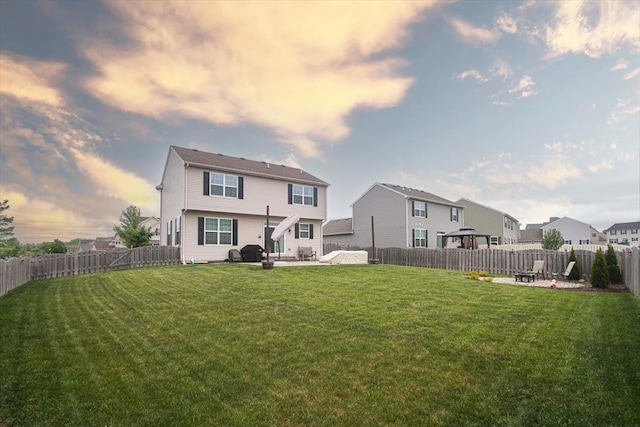 1901 Taos Ln, Volo, IL 60020 - rear view of house featuring a patio area, a residential view, and a fire pit