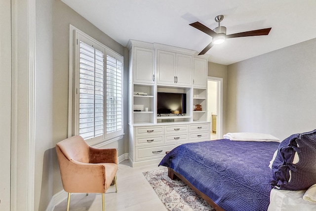 460 W Deming Pl Unit 1E, Chicago, IL 60614 - bedroom featuring baseboards and ceiling fan