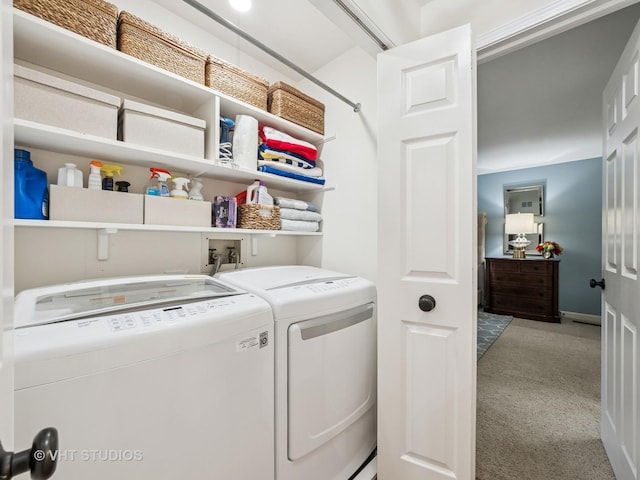 97 Thornhill Ln Unit D, Lake Barrington, IL 60010 - laundry room featuring carpet floors and washer and clothes dryer