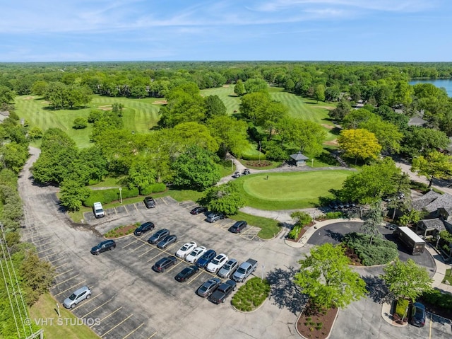 97 Thornhill Ln Unit D, Lake Barrington, IL 60010 - aerial overview of property's location with a golf club and a nearby body of water