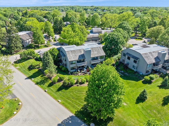 97 Thornhill Ln Unit D, Lake Barrington, IL 60010 - drone / aerial view of a heavily wooded area