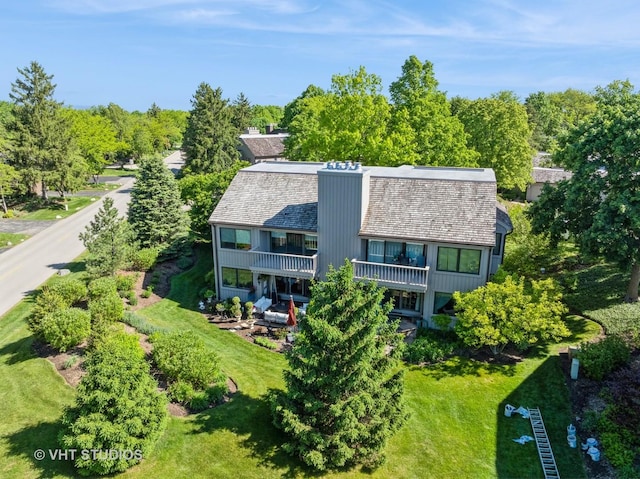 97 Thornhill Ln Unit D, Lake Barrington, IL 60010 - view from above of property with a tree filled landscape