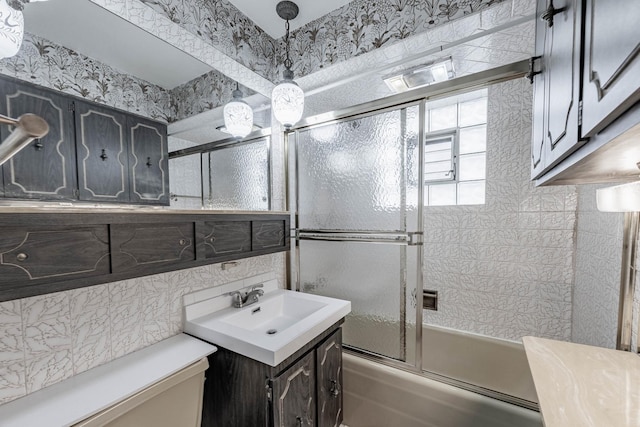 2535 Oak Park Ave, Berwyn, IL 60402 - bathroom with shower / bath combination with glass door and vanity