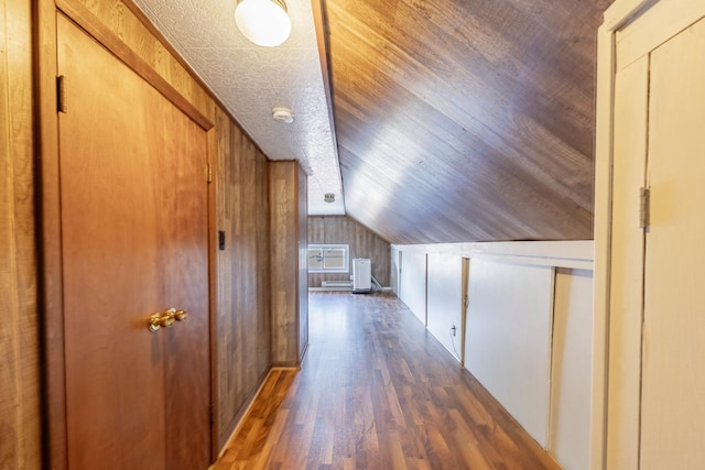 2535 Oak Park Ave, Berwyn, IL 60402 - hallway with dark wood-style floors and vaulted ceiling