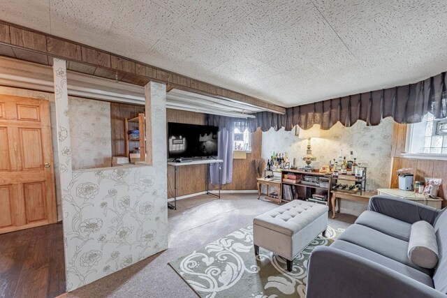 2535 Oak Park Ave, Berwyn, IL 60402 - living room with wallpapered walls