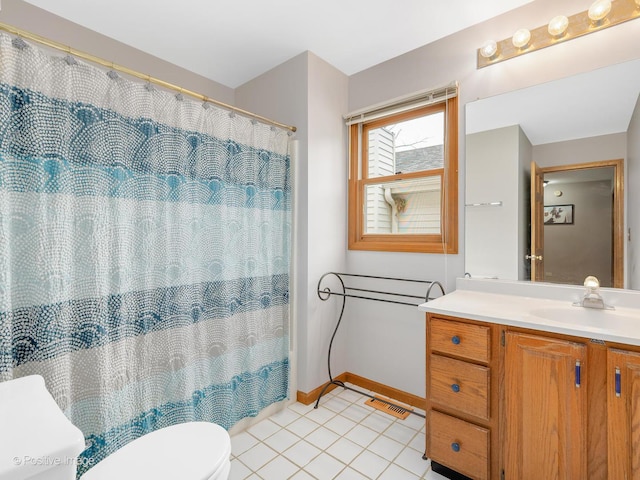 824 Dawes Ave, Wheaton, IL 60189 - bathroom featuring tile patterned floors, vanity, and curtained shower