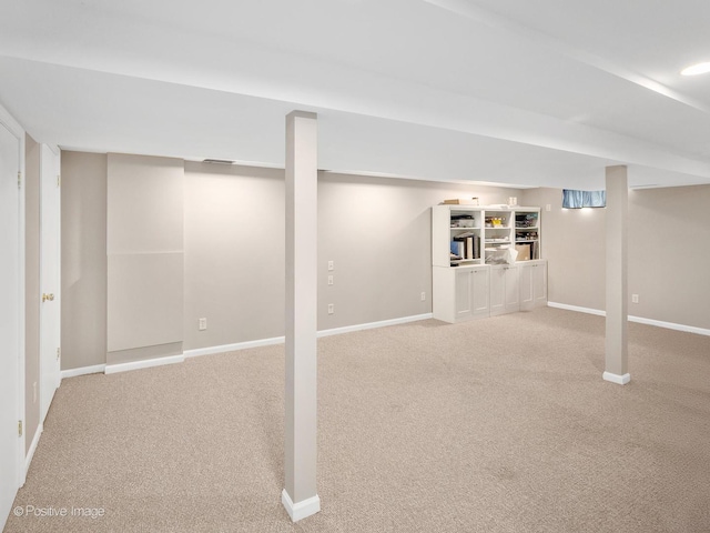 824 Dawes Ave, Wheaton, IL 60189 - finished below grade area with carpet and baseboards