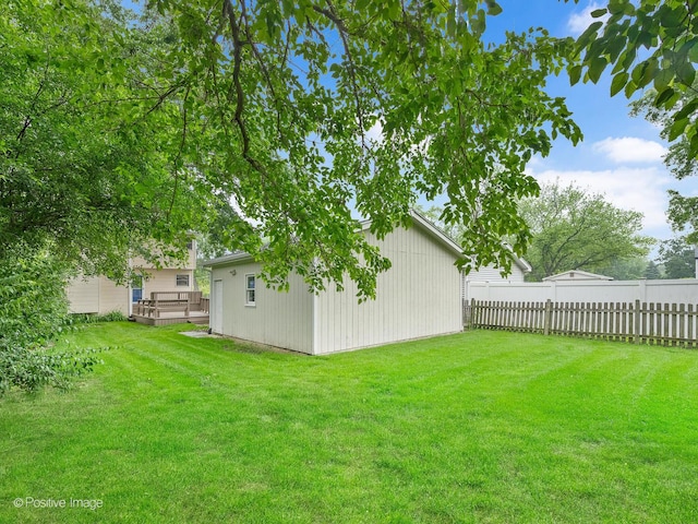 824 Dawes Ave, Wheaton, IL 60189 - view of yard with a wooden deck and an outdoor structure
