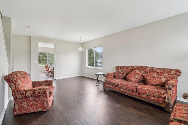 801 S Parkside Dr, Round Lake, IL 60073 - living area featuring wood finished floors and baseboards