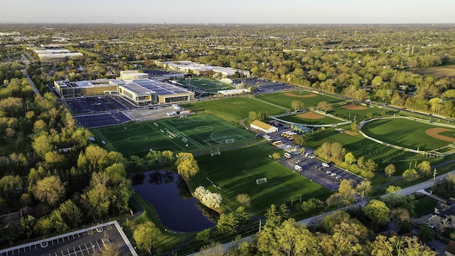 2156 Glacier St, Mundelein, IL 60060 - aerial view of property and surrounding area with a nearby body of water