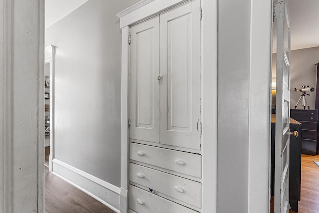 1104 W Church St, Champaign, IL 61821 - detailed view of wood finished floors and baseboards