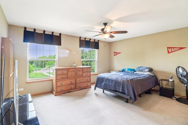 8610 Pebble Creek Ct, Wonder Lake, IL 60097 - carpeted bedroom featuring baseboards and ceiling fan