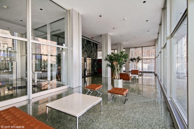 2400 N Lakeview Ave Unit 1108, Chicago, IL 60614 - common area featuring floor to ceiling windows