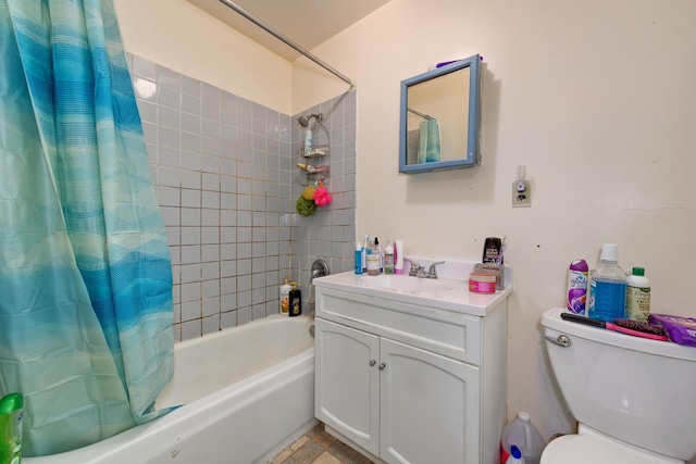 3307 S Wallace St, Chicago, IL 60616 - full bathroom featuring shower / bath combination with curtain, toilet, and vanity