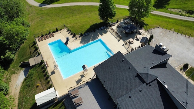 22 Cedar Ln, Putnam, IL 61560 - view from above of property featuring a pool area