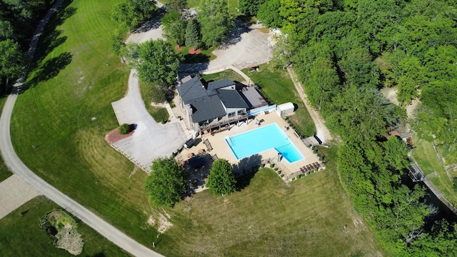 22 Cedar Ln, Putnam, IL 61560 - aerial view of a pool area