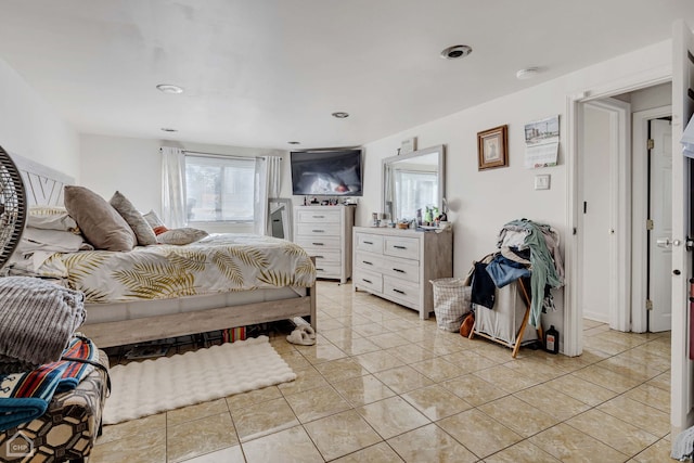 14245 Cottage Grove Ave, Dolton, IL 60419 - bedroom with light tile patterned floors and recessed lighting