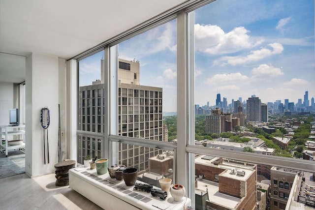 2400 N Lakeview Ave Unit 2803-04, Chicago, IL 60614 - sunroom featuring a skyline view