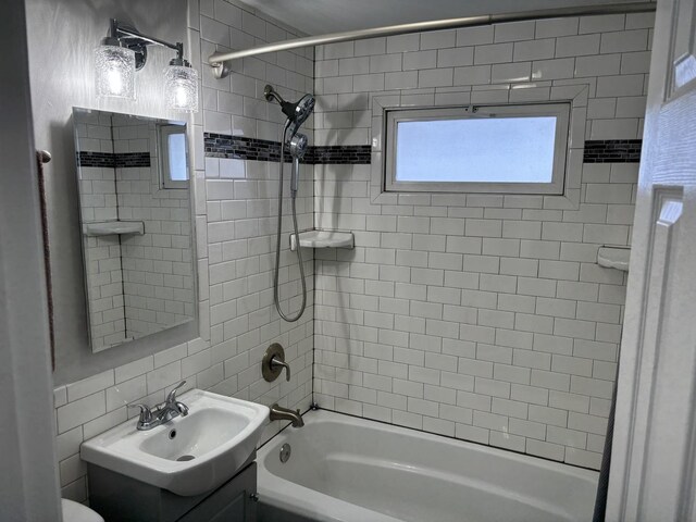 8758 S Corcoran Rd Unit 2, Hometown, IL 60456 - bathroom featuring bathtub / shower combination and vanity