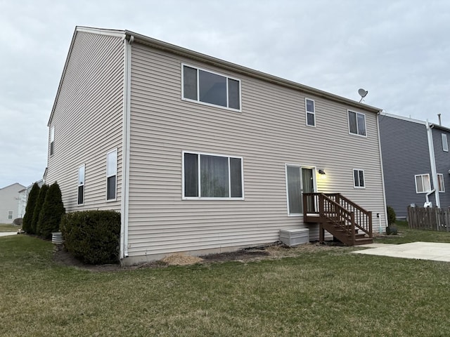 2804 Misty Brook Ln, Joliet, IL 60432 - rear view of house with a lawn