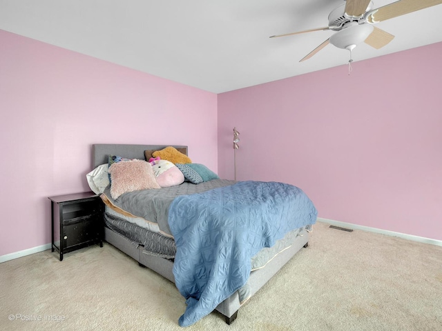 1465 Teal Ct, Hoffman Estates, IL 60192 - carpeted bedroom featuring baseboards and a ceiling fan