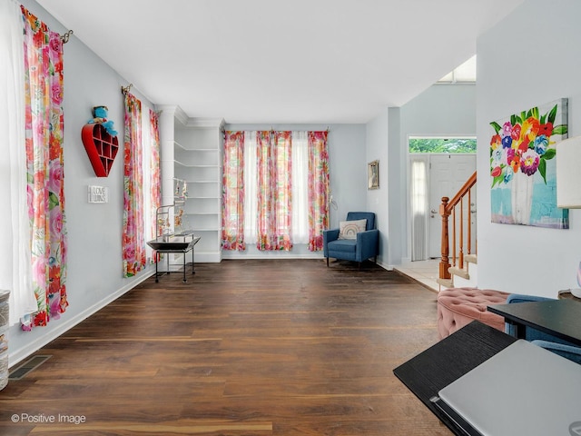 1465 Teal Ct, Hoffman Estates, IL 60192 - sitting room with wood finished floors and stairs