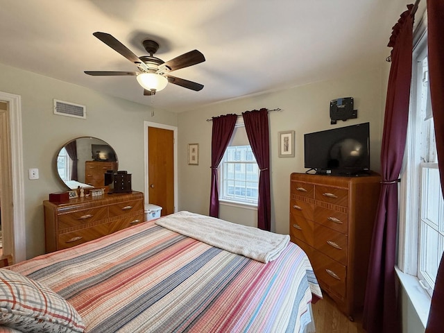 505 S Oakland Ave, Villa Park, IL 60181 - bedroom with a ceiling fan and wood finished floors