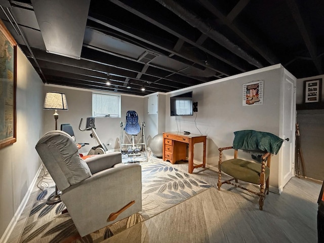 505 S Oakland Ave, Villa Park, IL 60181 - sitting room featuring wood finished floors and baseboards