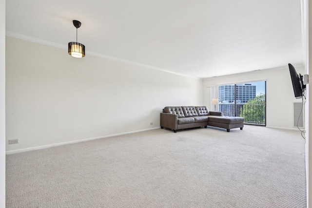 950 E Wilmette Rd Unit 410, Palatine, IL 60067 - living area featuring ornamental molding, baseboards, and carpet floors