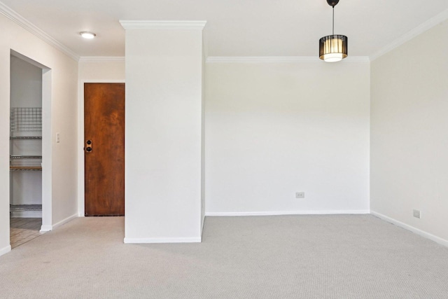 950 E Wilmette Rd Unit 410, Palatine, IL 60067 - carpeted spare room with crown molding and baseboards